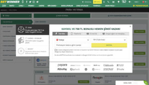 Betwinner üyelik ve kayıt